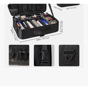 Black Makeup Organizer Case